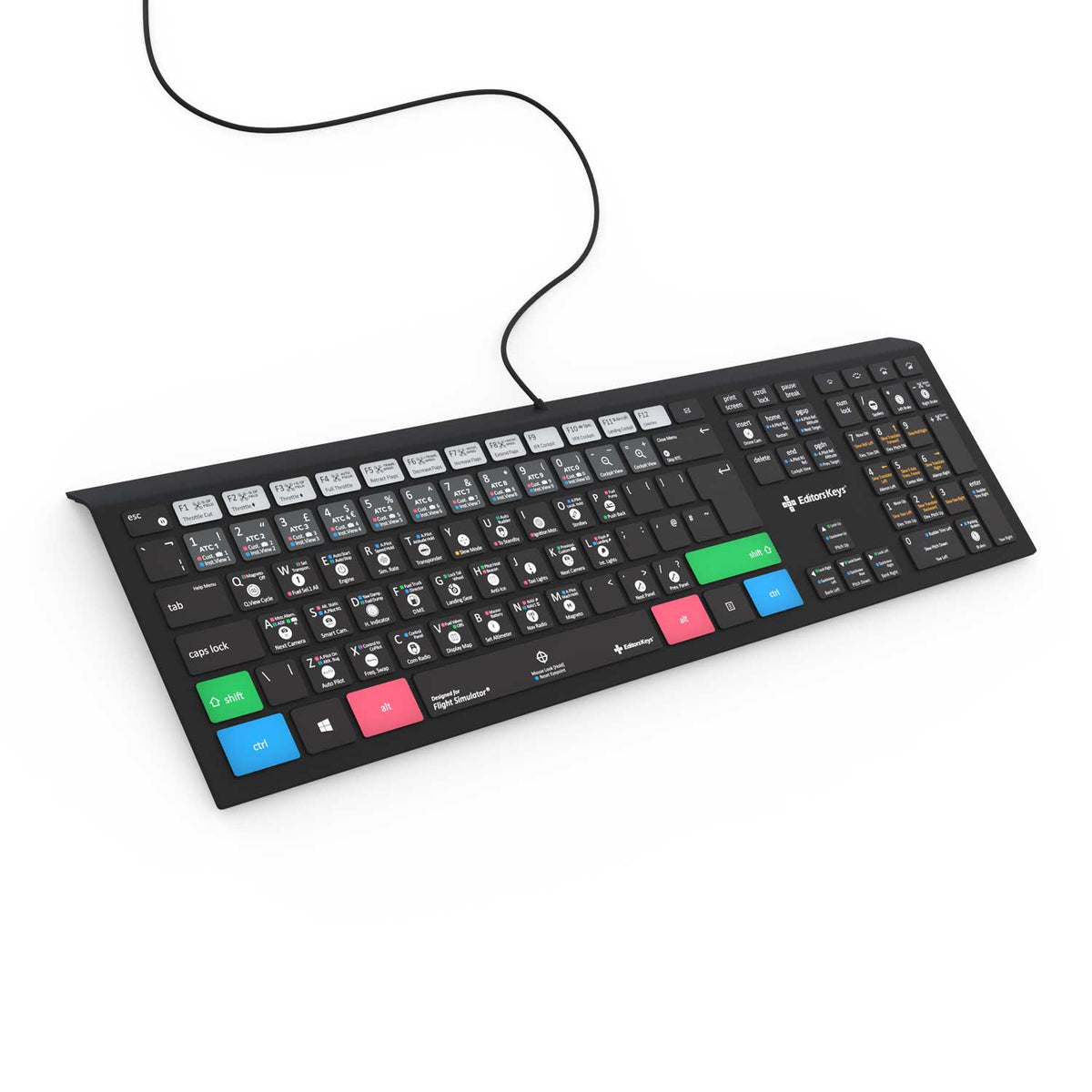 Backlit Flight Simulator Keyboard PC & Xbox Compatible