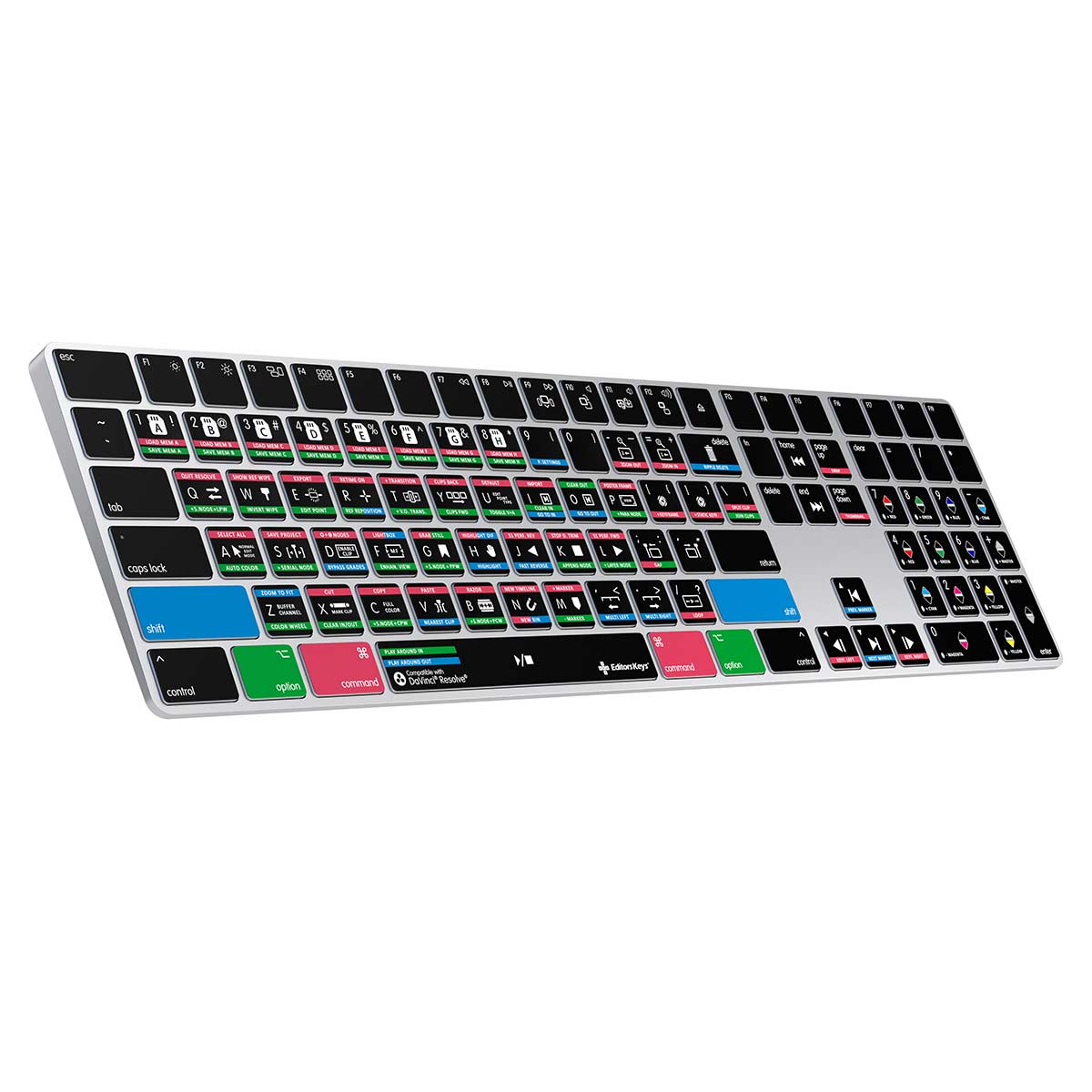 DaVinci Resolve Apple Magic Keyboard USA Numeric from side