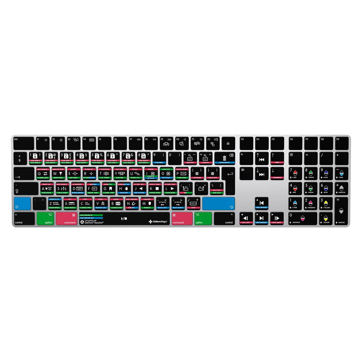 DaVinci Resolve Apple Magic Keyboard UK Numeric Version