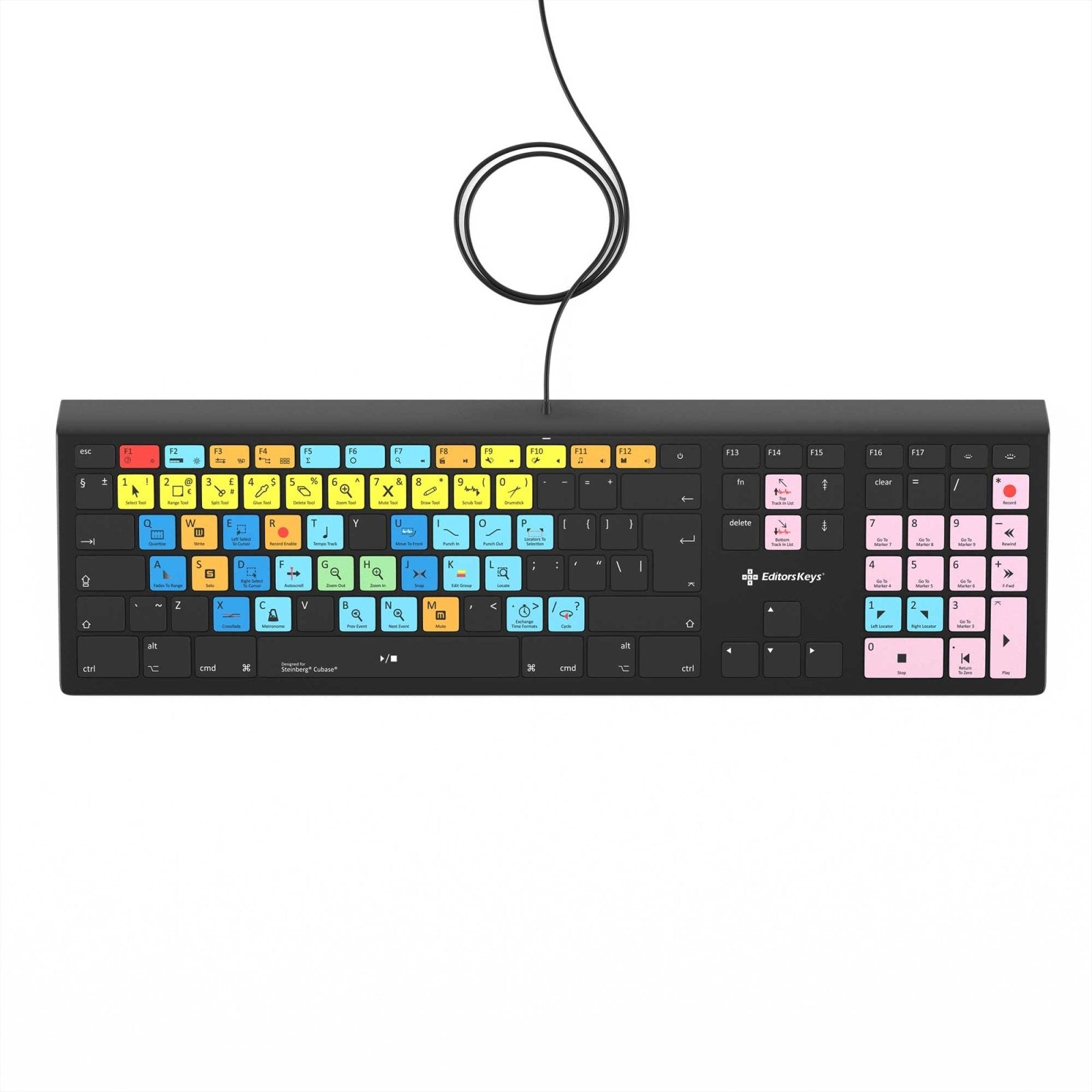 Keyboard designed for Steinberg’s Cubase - Backlit - For Mac Or PC