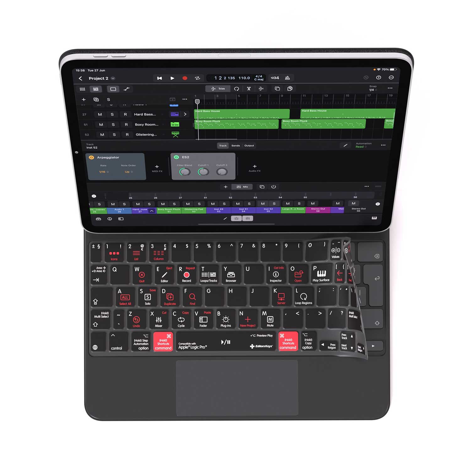 Logic Pro Keyboard Cover for iPad Magic Case - Editors Keys