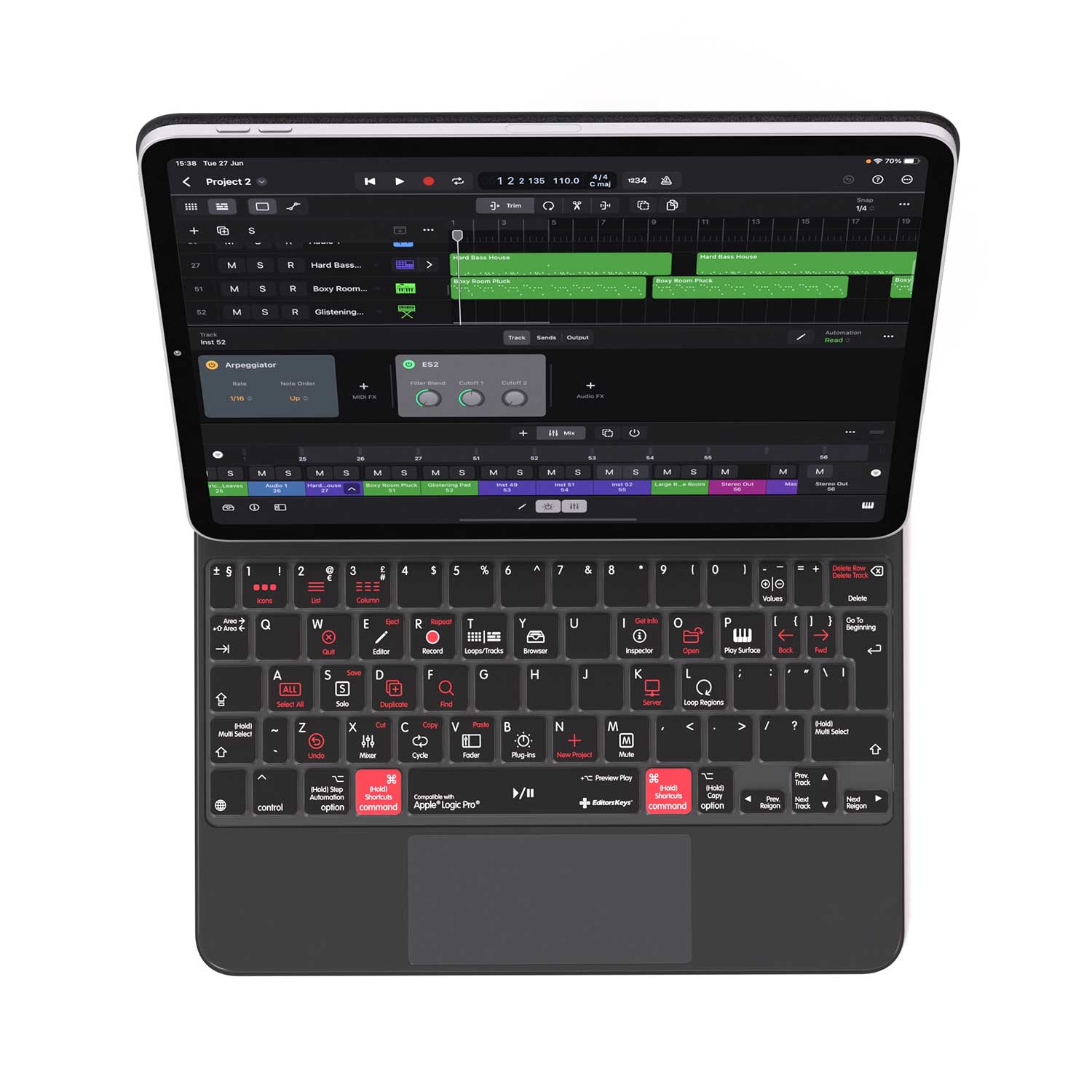 Logic Pro Keyboard Cover for iPad Magic Case - Editors Keys