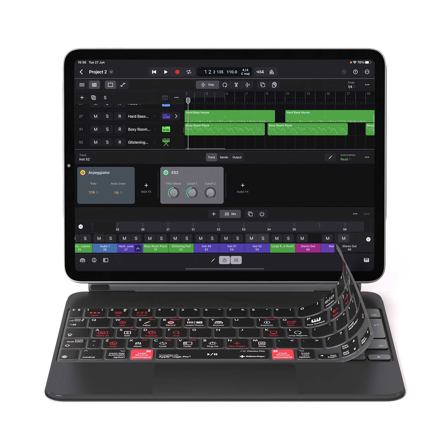 Logic Pro Keyboard Cover for iPad Magic Case - Editors Keys