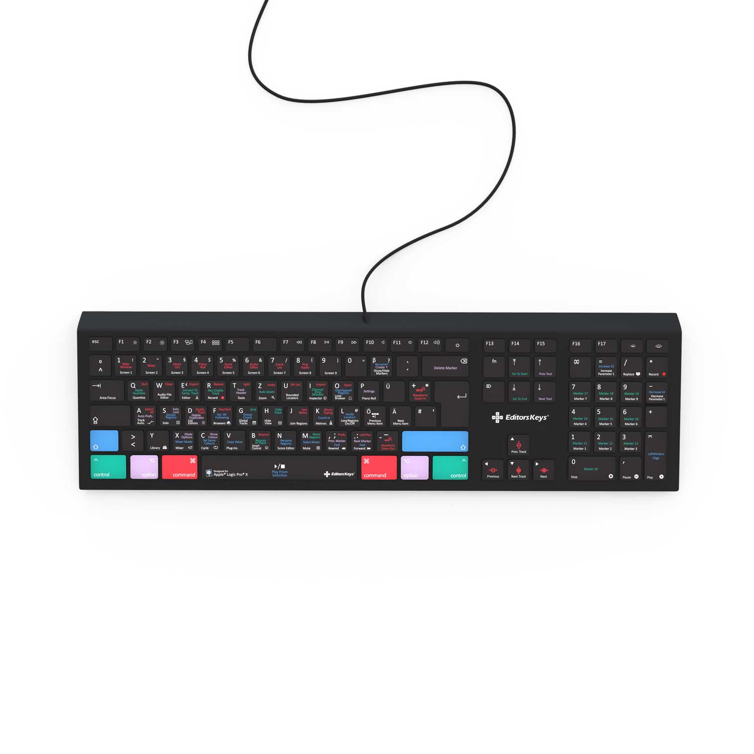 Logic Pro X Keyboard Backlit Mac - Editors Keys