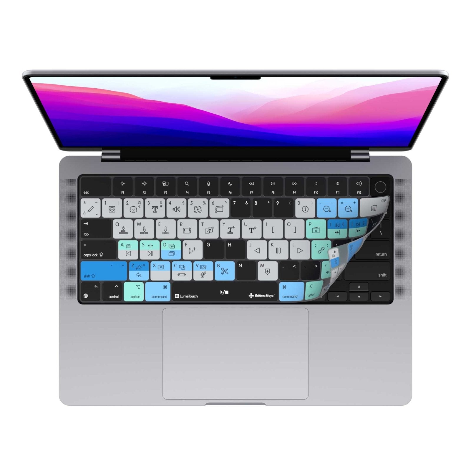 LumaFusion Keyboard Shortcuts Cover for 14 & 16 MacBook Pro and M2 MacBook  Air