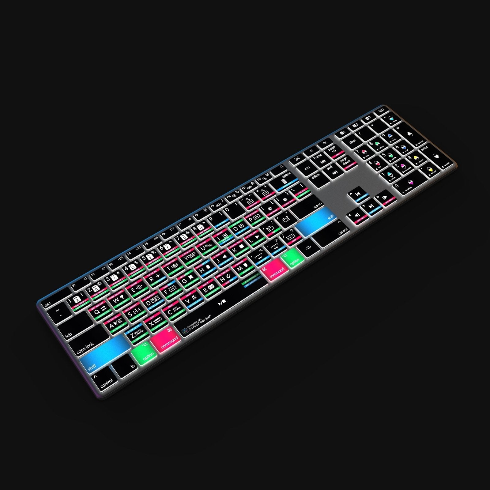 NEW Davinci Resolve Keyboard | Backlit & Wireless | Mac and PC - Editors Keys