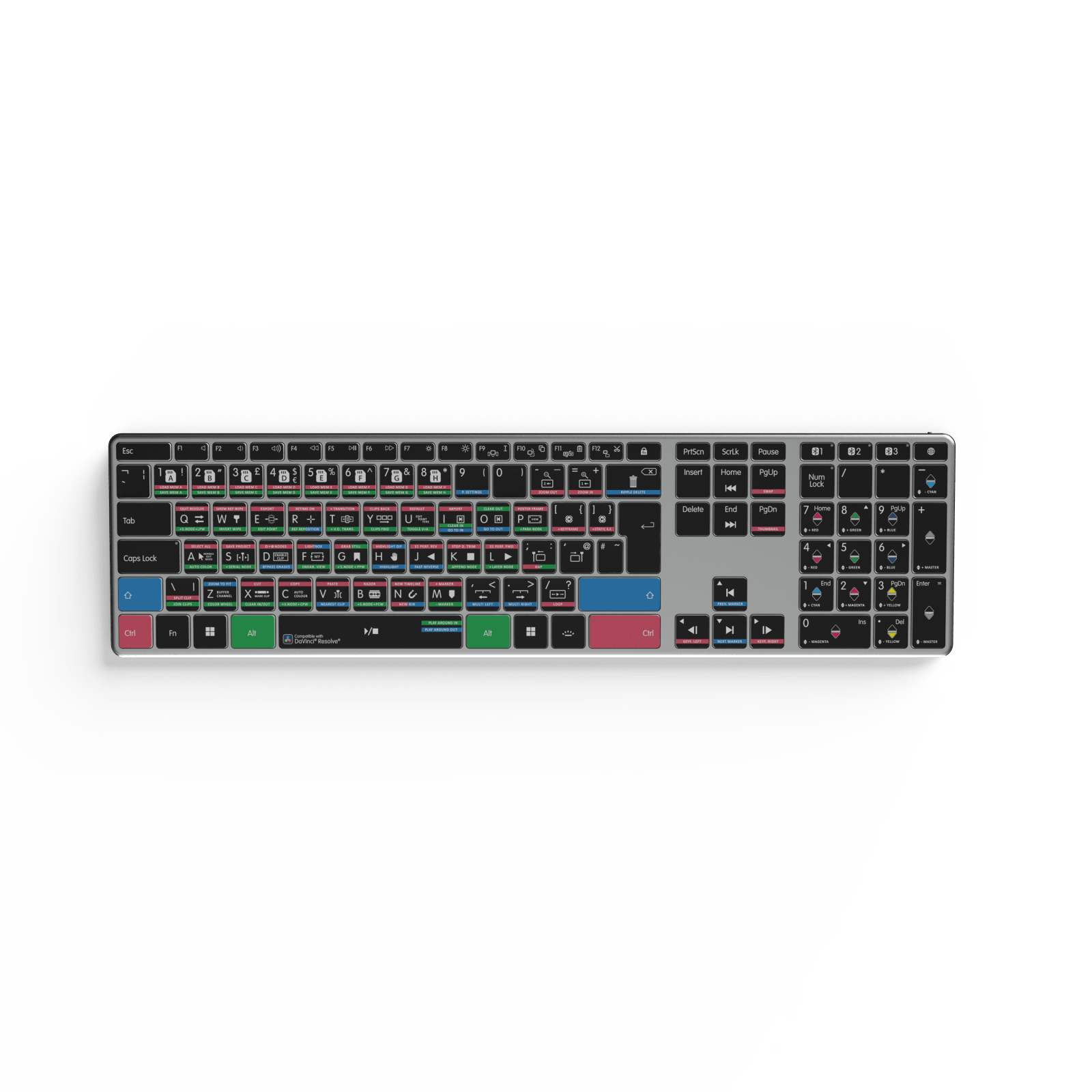 NEW Davinci Resolve Keyboard | Backlit & Wireless | Mac and PC - Editors Keys