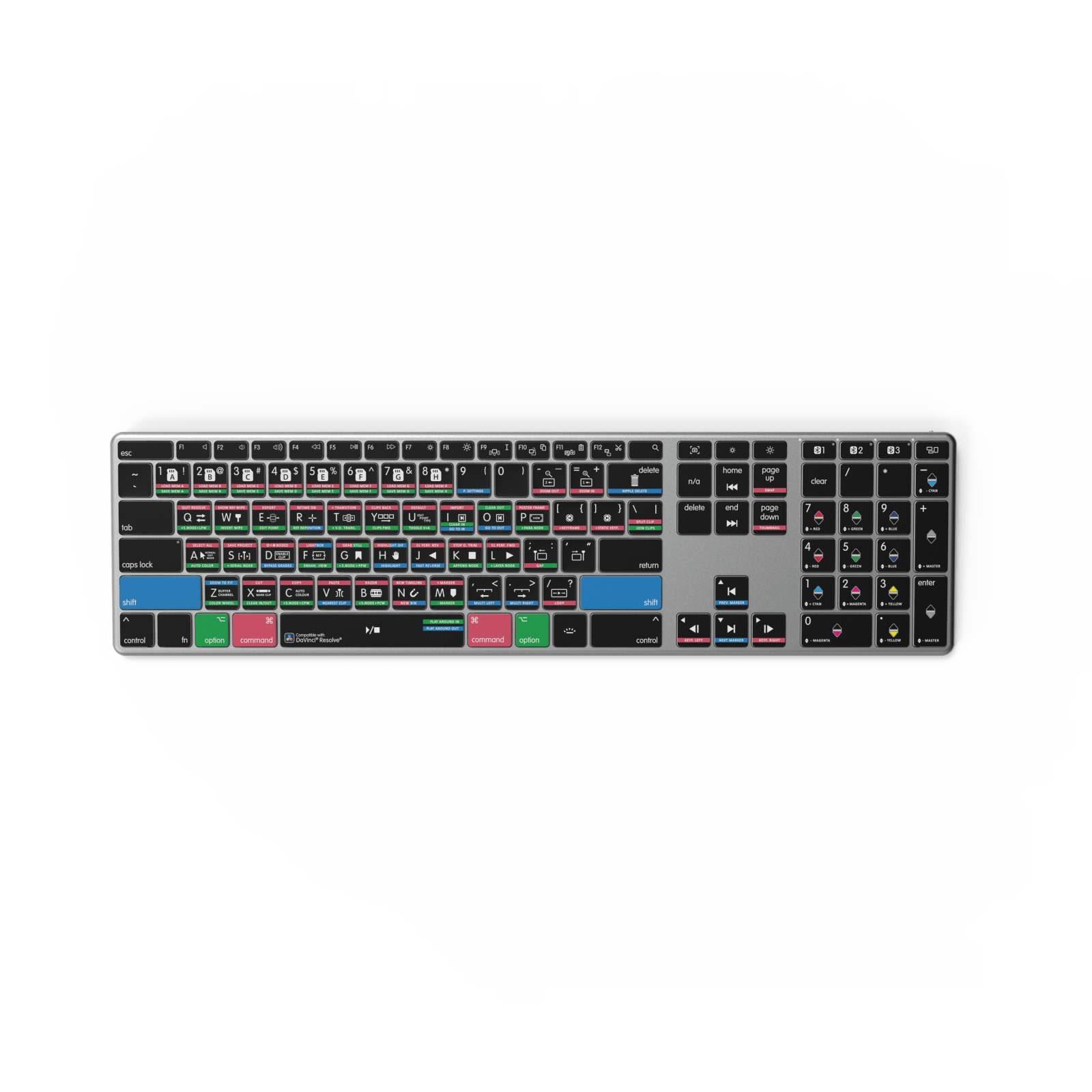 NEW Davinci Resolve Keyboard | Backlit & Wireless | Mac and PC - Editors Keys