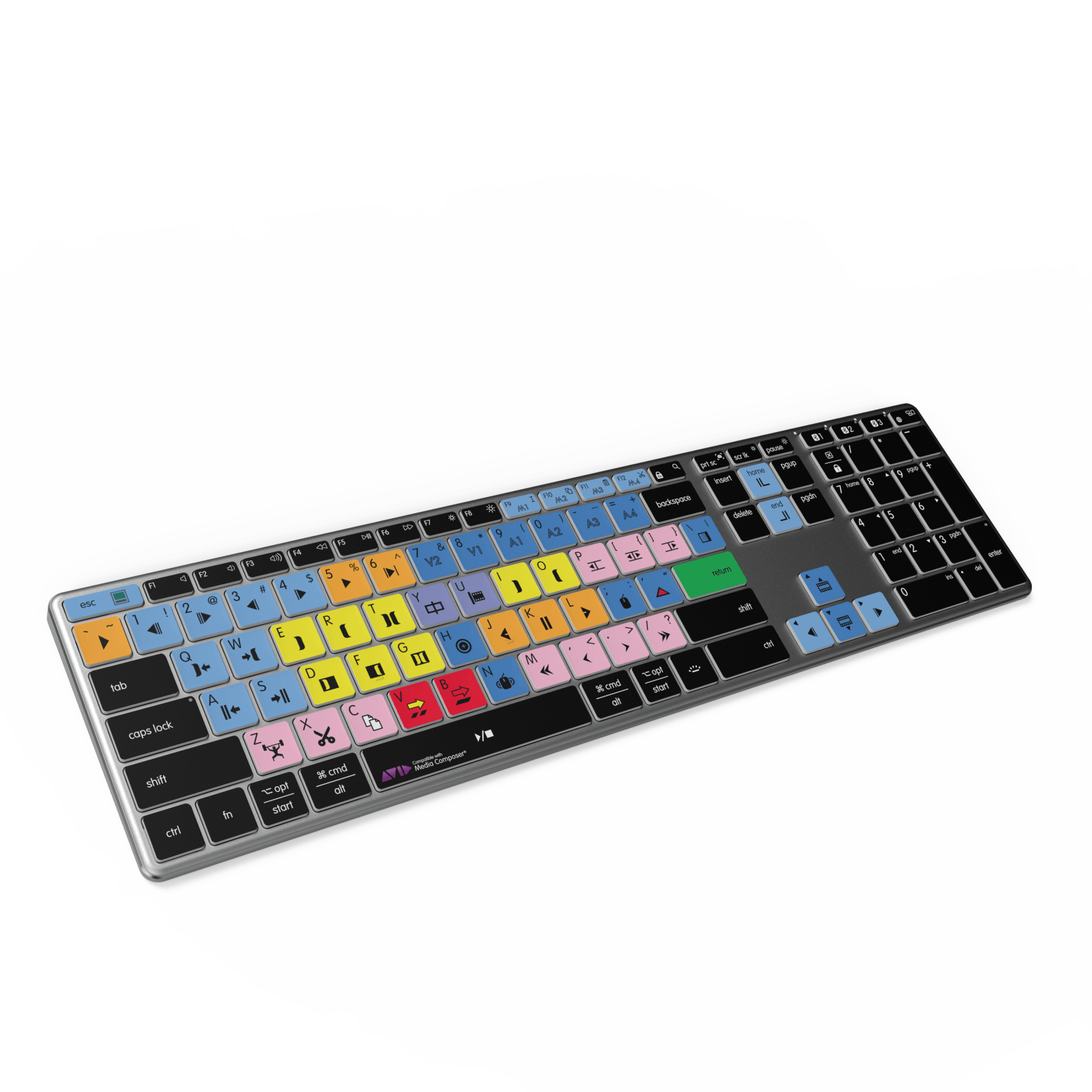 NEW Media Composer Keyboard | Backlit & Wireless | Mac and PC - Editors Keys