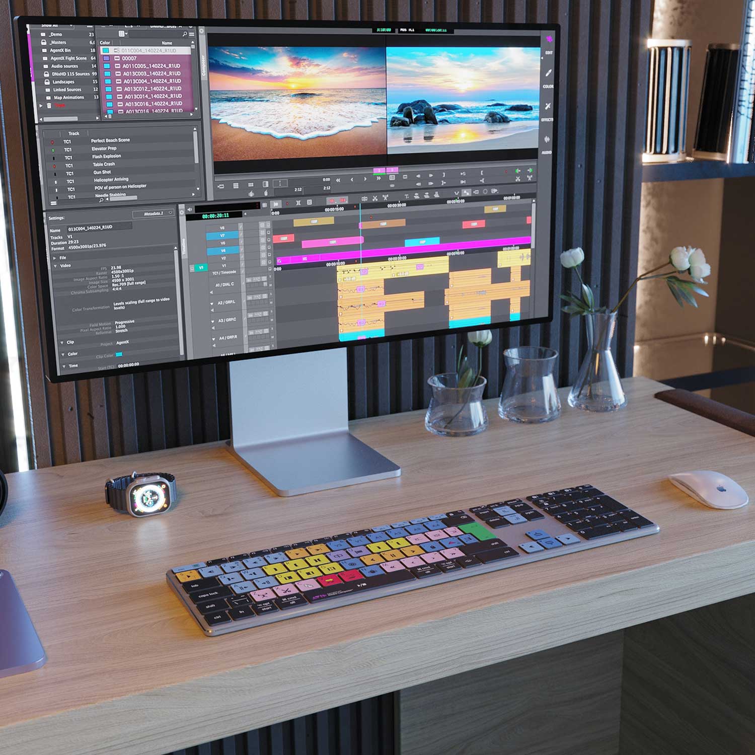 NEW Media Composer Keyboard | Backlit & Wireless | Mac and PC - Editors Keys