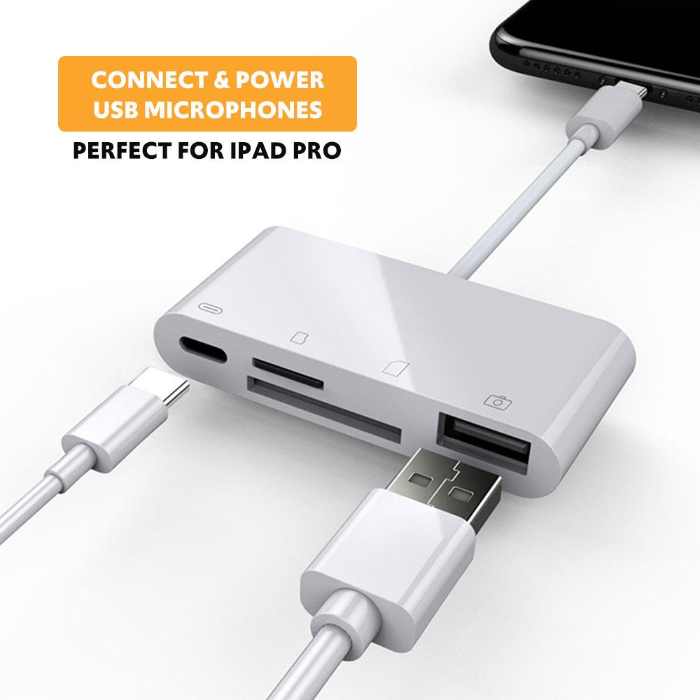 USB-C Powered Microphone & Multi Adapter for iPad & Mac - Editors Keys