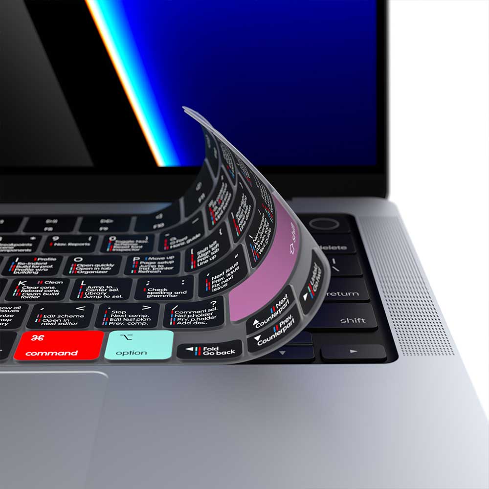 Close up of Xcode Keyboard Skin